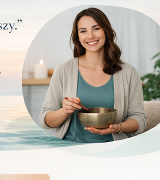 Karolina Zborowska podczas sesji muzykoterapii